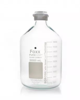 PUREGRIP(R) Reusable Clear Glass Carboy with 83B VersCap(R) and, 20 L, 1/EA