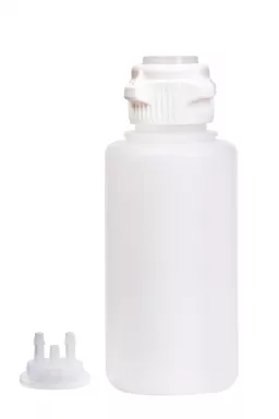 Round EZLabpure(TM) PP Vacuum Bottle, 1 L, VersaCap 53B, 1/EA