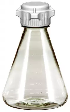 Flask 1 L, Non-Sterile Plastic Erlenmeyer Flasks, 1 L PC, 53B VersaCap, 6/PK