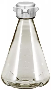 Flask 2 L, Plastic Erlenmeyer Flasks, 2 L PC, 53B VersaCap, Non-Sterile, Baffled Bottom, 6/PK