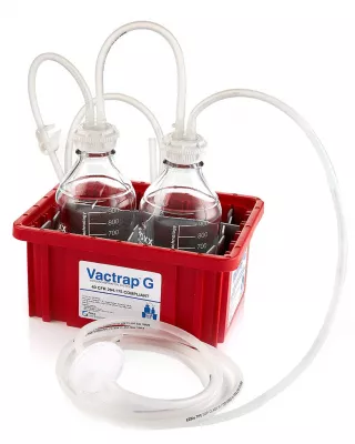 Vactrap G 1+1L Vacuum Trap System, Glass, w/ Secondary Container, w/ Vent Filter, 1/EA