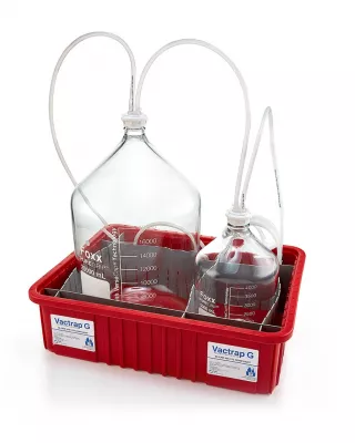Vactrap G 20+5L Vacuum Trap System, Glass, w/ Secondary Container, w/ Vent Filter, 1/EA