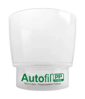 Autofil PP Bottle Top Vacuum Filter, 0.2um PES, 500 mL, Nonsterile, GL45, 12/CS