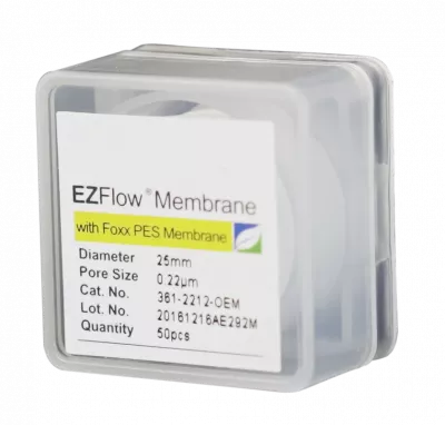 EZFlow PES Membrane Disc Filter, 0.22um, 25mm, Nonsterile, 50/PK