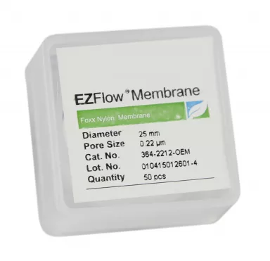 EZFlow(R) Nylon Hydrophilic Membrane Filters, 0.22 um, 25 mm Diameter Filter Discs, 50/PK