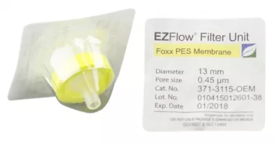 EZFlow PES Syringe Filter, 0.45um, 13mm, Sterile, 100/PK