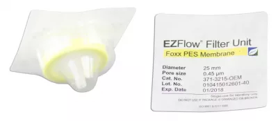 EZFlow PES Syringe Filter, 0.45um, 25mm, Sterile, 100/PK