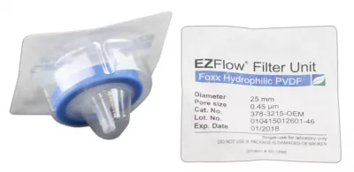 EZFlow Hydrophilic PVDF Syringe Filter, 0.45um, 25mm, Sterile, 100/PK