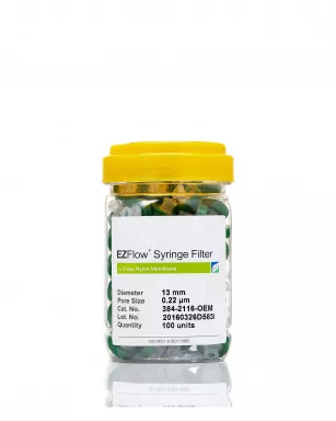 EZFlow(R) Non-Sterile Nylon Syringe Filters, 0.22 um Pore Size Membrane, 13 mm, 100/PK