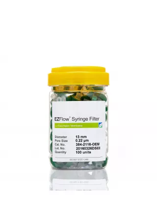 EZFlow Nylon Syringe Filter, 0.22um, 13mm, Nonsterile, 100/PK