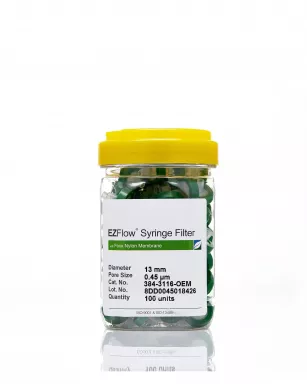 EZFlow(R) Non-Sterile Nylon Syringe Filters, 0.45 um Pore Size Membrane, 13 mm, 100/PK