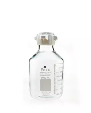 PUREGRIP(R) Rhino Safety Coated Glass Carboy, Clear, 5L, with 83B VersaCap