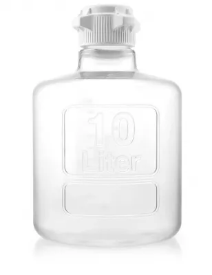 EZBio Titanium 10L PC Round Carboy, 83B VersaCap, Nonsterile, 1/CS