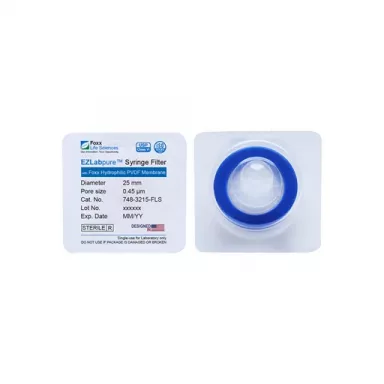 EZlabpure(TM) PP Syringe Filters, 0.22 um Pore Size Membrane, 13 mm,Non-Sterile, 100/PK