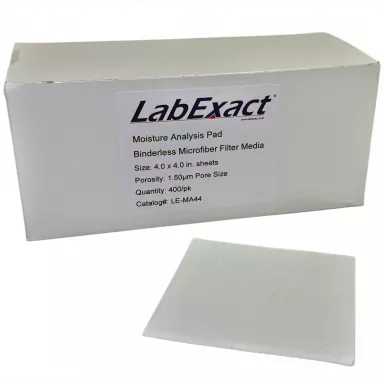 Grade MA90A Glass Microfiber Moisture Analysis Pads, 90mm, AOAC Compliant Binderless, 200/Pk