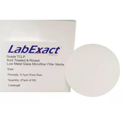 Grade TCLP Glass Microfiber Filter, Acid Treated & Washed, Binderless - 0.7&micro;m, 150mm - 50/pk