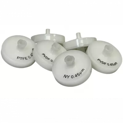 PVDF Tri-Layer Syringe Filter, 0.45&micro;m, 25mm, GF/PP Prefilter, Nonsterile, 100/pk