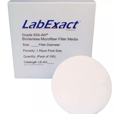 Grade 934-AH Glass Microfiber Filter, Binderless Borosilicate, 1.5&micro;m, 125mm, 100/pk