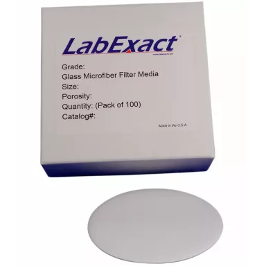 Grade D Glass Microfiber Filter, Binderless Borosilicate, 2.7&micro;m, 35mm, Fast Flow, 100/Pk